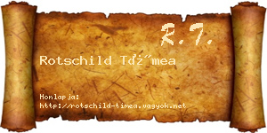 Rotschild Tímea névjegykártya
